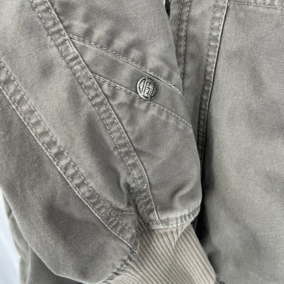 Diesel jacket night flyers aviator bomber flak jacket army green canvas boho M - Picture 6 of 12